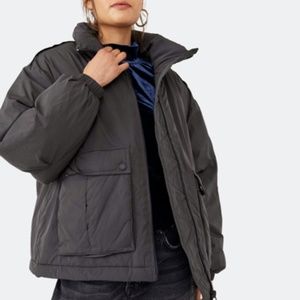 FREE PEOPLE BLACK DUVET COAT